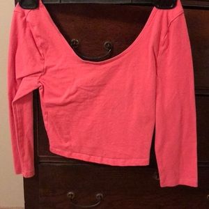 Hot pink crop top